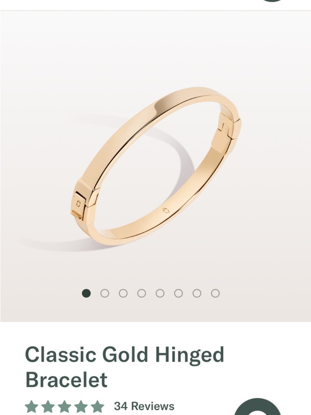 Classic Gold Hinged Bracelet Aurate